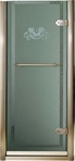 Дверь д/д 90хh181см,стекло тип"С",матовое,декор"Рог изобилия",рисунок по перим.стекла,DX петли справа,(проф.св.золото,без декора)Savoy V90 ZZ