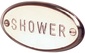 Табличка на дверь "SHOWER" (латунь) D&D ZZ