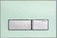 Клавиша двойного смыва, (корпус и клавиши цинковое литьё, вставка стекло цв.зелёный матовый), "Sigma 50" ХХ