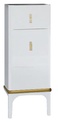 Шкаф напольный 450x350x1100мм, с одним выдв.ящиком и одной расп.дверкой, цв.белый глянец, ручки цв.золото, Prado ZZ