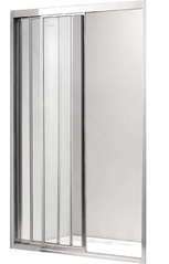 Дверь в нишу 1400хh1950 мм, три сдвижные секции (профиль цв. хром, стекло прозр. 5мм), FAMILY XX