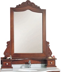 Зеркало 136хh113см, в деревянной раме, с 2 выдв. ящиками, (цв. Noce Anticato), Moro ZZ