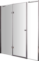 Дверь в нишу 1600хh1950мм, (1580-1620xh1950мм), с неподв.сегмен "Правая/Левая" (вход 540мм), (стекло прозр. 6мм, фурн/хром), Verona XX