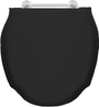 Сиденье для унитаза с микролифтом из МДФ, цв. черный, петли (хром), Westminster ZZ