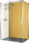 Боковая стенка 800хh1995мм, для сдвижной двери Soft&Silent, крепёж справа/слева, (профиль алюм.хромэффект, стекло 8мм прозрачное), MK 880 ZZ