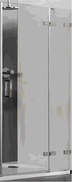 Дверь расп.с неподв.сегм., в нишу, 1200хh2000мм, вход 664мм,петли,неподв.сегм. справа (пр.алюм.хр.эфф, стекло 8мм прозр.ShowerGuard-Klarglas)MK 880 ZZ