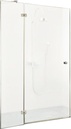 Дверь расп.с неподв.сегм., в нишу, 1000хh2000мм, вход 730мм, (правая/левая), (профиль алюм.хромэффект, стекло 6мм прозрачное), MK 500 ZZ