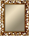 Зеркало 105х85см, прямоугольное в резной, деревянной раме, (цв.сусальное золото), Prestige ZZ