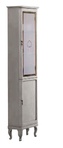 Шкаф (витрина) напольн., 40х26хh185см, 2 дверцы, петли справа, цв. Silver сусальное серебро, (фурнит. хром), Royal ZZ