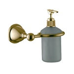 Дозатор для жидкого мыла  настенный, (стекло матовое, держатель цв. бронза), Style ZZ