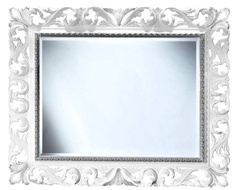 Зеркало 146хh120х7см., в деревянной резной раме, ( НЕСТАНДАРТ!!! цв. полностью сусальное серебро), Gold ZZ
