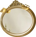 Зеркало овальное с фризом118х h103х6 см, в дереве цвет "Сусальное золото" без бра ,Savoy ZZ
