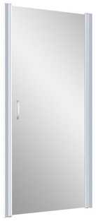 Дверь в нишу EP, 80*190 см, универсальное, профиль матовый хром, стекло прозрачное с покрытием QuickNano ZZ