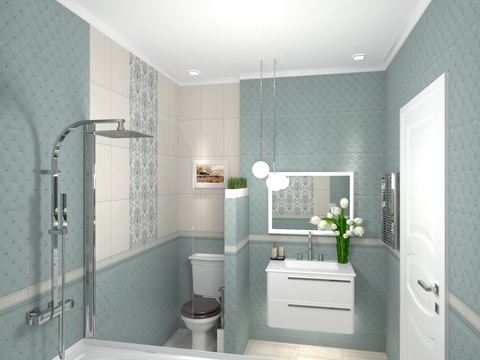 Ванная комната  Kerama Marazzi Браганса дизайн