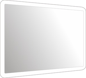 Зеркало 70х100 см, фоновая LED подсветка 6000К 9,6 Вт/м, с двойным сенсорным выключателем и подогревом 50х50 см, ZZ