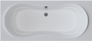 Ванна DINAMIKA 170*80 см, акриловая, расположение слива по центру, без каркаса, слива-перелива, цвет белый ZZ