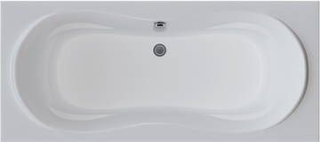 Ванна DINAMIKA 180*80 см, акриловая, расположение слива по центру, без каркаса, слива-перелива, цвет белый ZZ