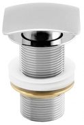 Донный клапан для сливного отверстия раковин без перелива, нажимной Clic-Clac, G 1 1/4, квадрат, (металл цв.хром), Infinity ZZ