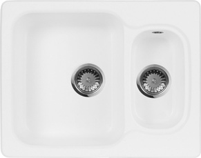 Мойка кухонная AquaGranitEx M-09 белая| 49x61x18