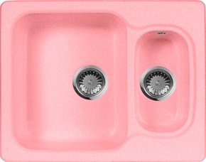 Мойка кухонная AquaGranitEx M-09 розовая| 49x61x18
