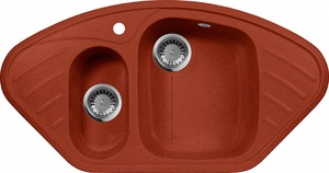 Мойка кухонная AquaGranitEx M-14 красный марс| 50x95x17