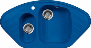 Мойка кухонная AquaGranitEx M-14 синяя| 50x95x17