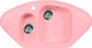 Мойка кухонная AquaGranitEx M-14 розовая| 50x95x17