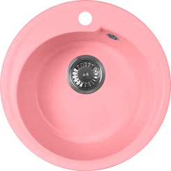 Мойка кухонная AquaGranitEx M-45 розовая| 44x44x18