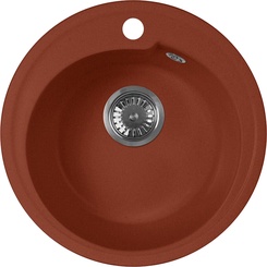 Мойка кухонная AquaGranitEx M-45 красный марс| 44x44x18