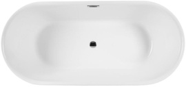 Акриловая ванна, свободностоящая "Delight" 170x78, донный клапан+слив/перелив в комплекте