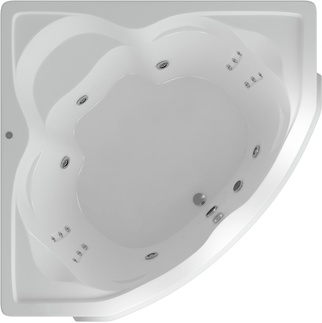 Акриловая ванна Акватек Сириус с гидромассажем и экраном| 164x164x56