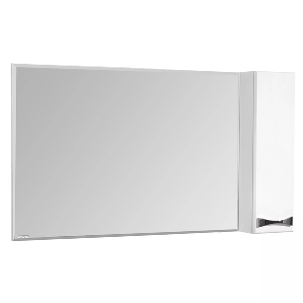 Зеркало-шкаф Диор 120, правый, 1200х686х165, с подсветкой, цвет белый глянец,  крепеж в комплекте ZZ