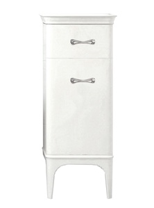 Шкаф напольный 450x350x1100мм, с одним выдв.ящиком и одной расп.дверкой, цв.белый глянец, ручки цв.хром, Prado ZZ