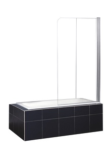 Шторка на ванну, поворотная секция 800хh1400мм, (стекло прозрачное 5мм, профиль цв.хром), Uno XX