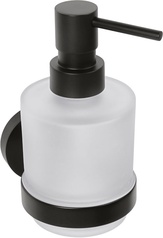 Дозатор для жидкого мыла, настенный, (цв. черный матовый/стело мат.), Dark ZZ