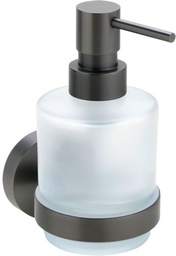 Дозатор для жидкого мыла, настенный, (цв.антарацит мат./ стекло мат.), Graphit ZZ