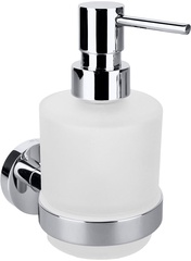 Дозатор для жидкого мыла, настенный, (цв.хром / стекло мат.), Mini ZZ