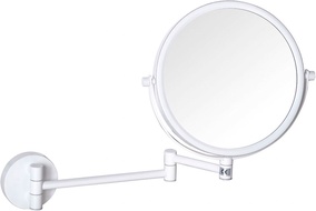 Зеркало косметическое 200мм, 3х кратн. увелич., (цв. белый матовый), White ZZ