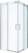 Душевое ограждение 100х100 см, раздвижные двери, профиль хром, стекло прозрачное, без поддона ZZ