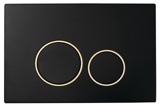 Кнопка для инсталляции, пластик, цв.черный/золото, круглые клавиши ZZ