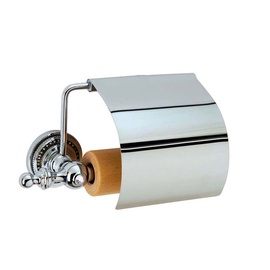 Держатель для туалетной бумаги с крышкой Brillante, крепеж в комплекте, хром XX