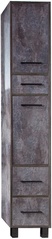 Шкаф-пенал Бриклаер Чили 34 цемент, с бельевой корзиной, цв.серый ZZ