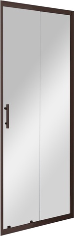 Дверь в нишу 1200(1180-1210)хh1900мм, сдвижная с неподв. сегм., вход 495мм справа/слева, (стекло прозрачн.6мм, фурн.цв.черный матовый), Eco ZZ