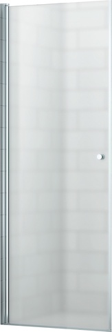Дверь в нишу 600(592х605)хh1900мм, правая/левая, распашная, вход 520мм, (стекло текстурное Punto 6мм, фурн.цв.хром), Eco ZZ