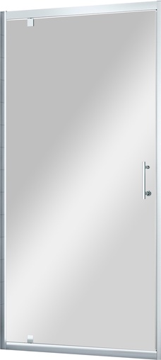 Дверь в нишу 800(780х810)хh1900мм, правая/левая, распашная, вход 520мм, (стекло прозр. 6мм, фурнит. цв.хром), Eco ZZ