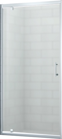 Дверь в нишу 900(880х910)хh1900мм, правая/левая, распашная, вход 620мм, (стекло рифленое Punto. 6мм, фурнит. цв.хром), Eco ZZ