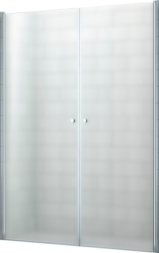 Душевая дверь 900х1900 мм, стекло-рифленное Punto, профиль-хром, ECO ZZ