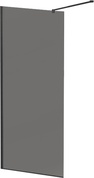 LIBERTA-L-1-66-193-GR-NERO Душевая перегородка с односторонним входом, стекло графит, профиль чёрный, 657x1928 мм | ZZ