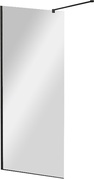LIBERTA-L-1-100-C-NERO Душевая перегородка с односторонним входом, стекло прозрачное, профиль чёрный, 1000x1950 мм | ZZ