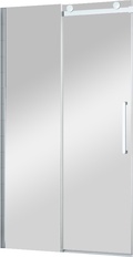 Дверь в нишу 1400(1380-1410)хh1950мм, сдвижная с неподв. сегм., вход 550мм справа/слева, (стекло прозрачное 8мм, фурнит. цв.хром), Stylus-M ZZ